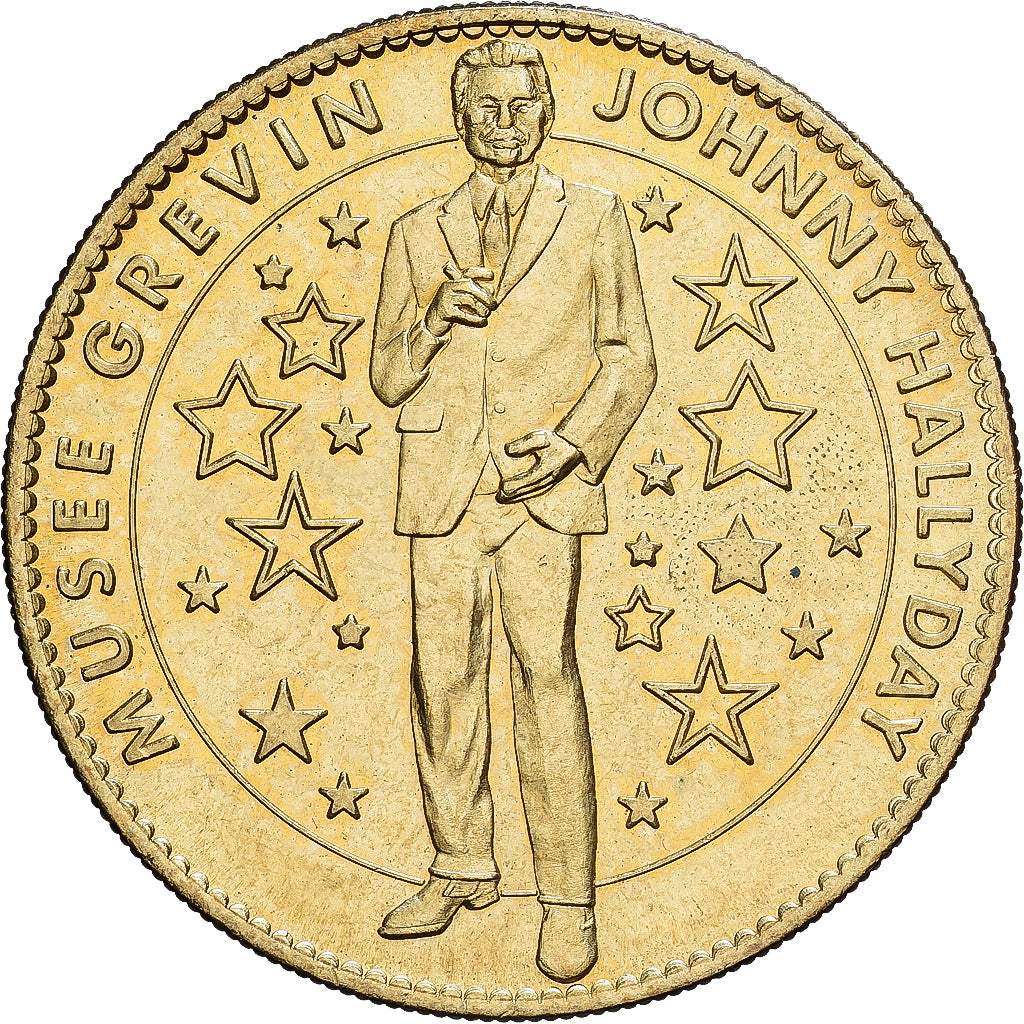 França, Token, Johnny Hallyday, Cuproníquel Alumínio, MS(63)