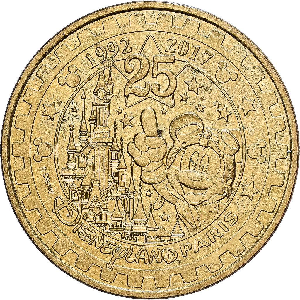 France, Token, Disneyland Paris, 2017, Copper-nickel Aluminium, MDP, AU(55-58)