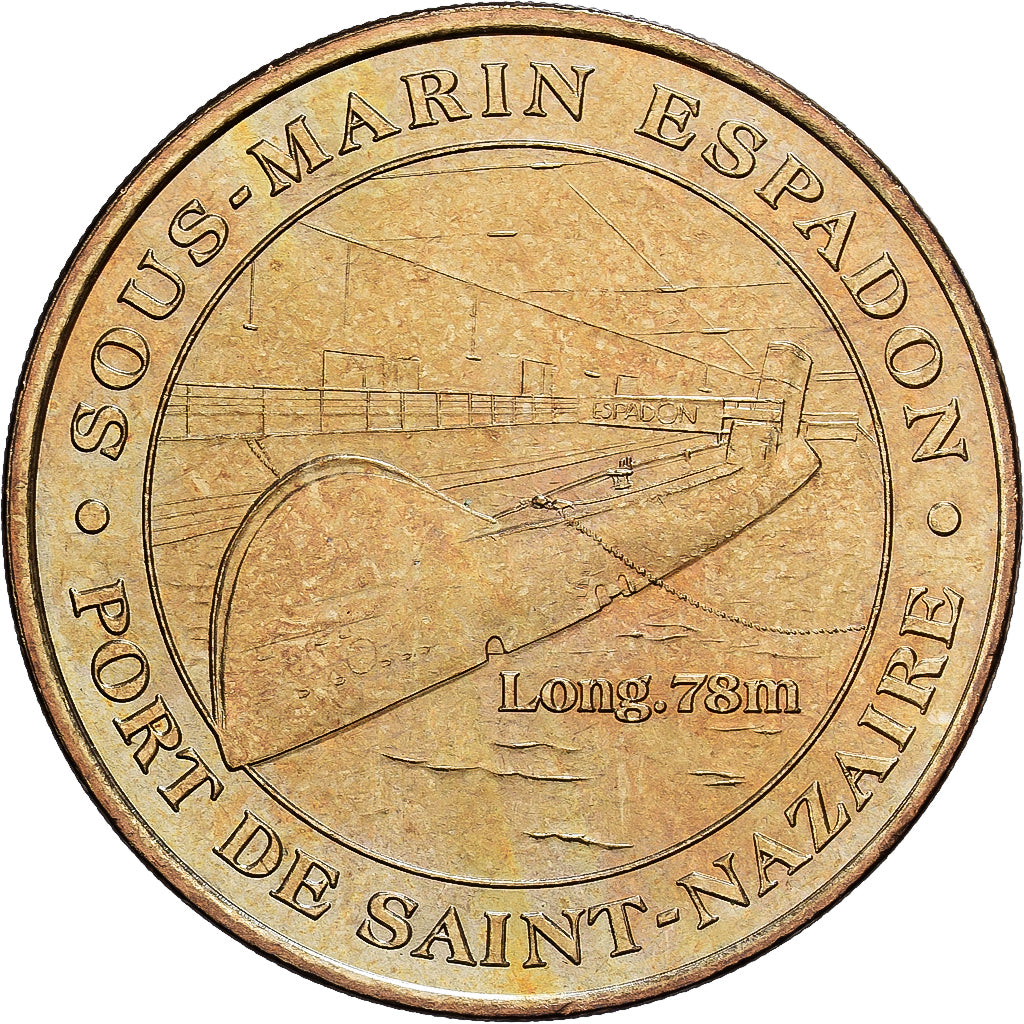 França, Token, 44/ Sous-Marin Espadon - Saint-Nazaire, 2003, Cuproníquel