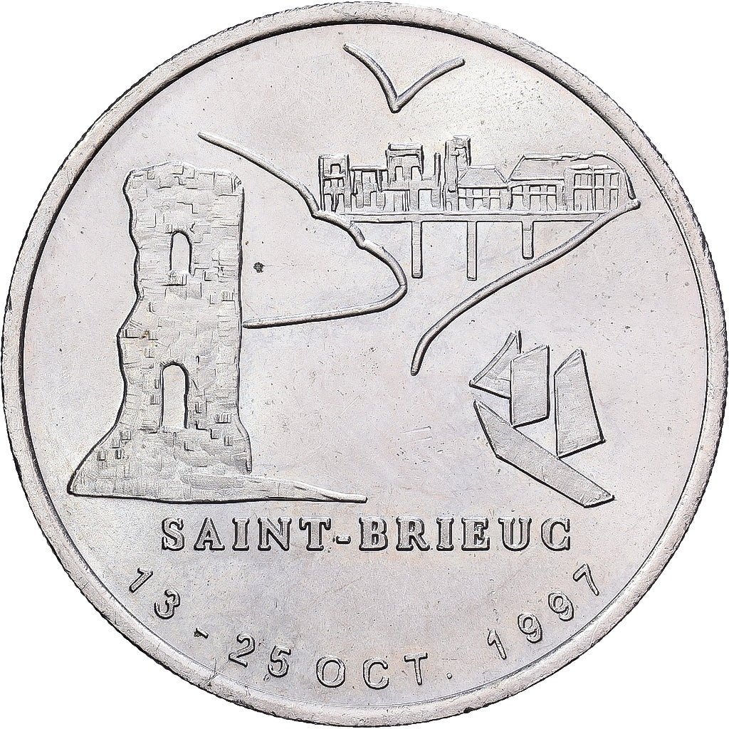 Francja, Token, Euro des Villes, 2 Euro Saint-Brieuc, 1997, Miedź-Nikiel