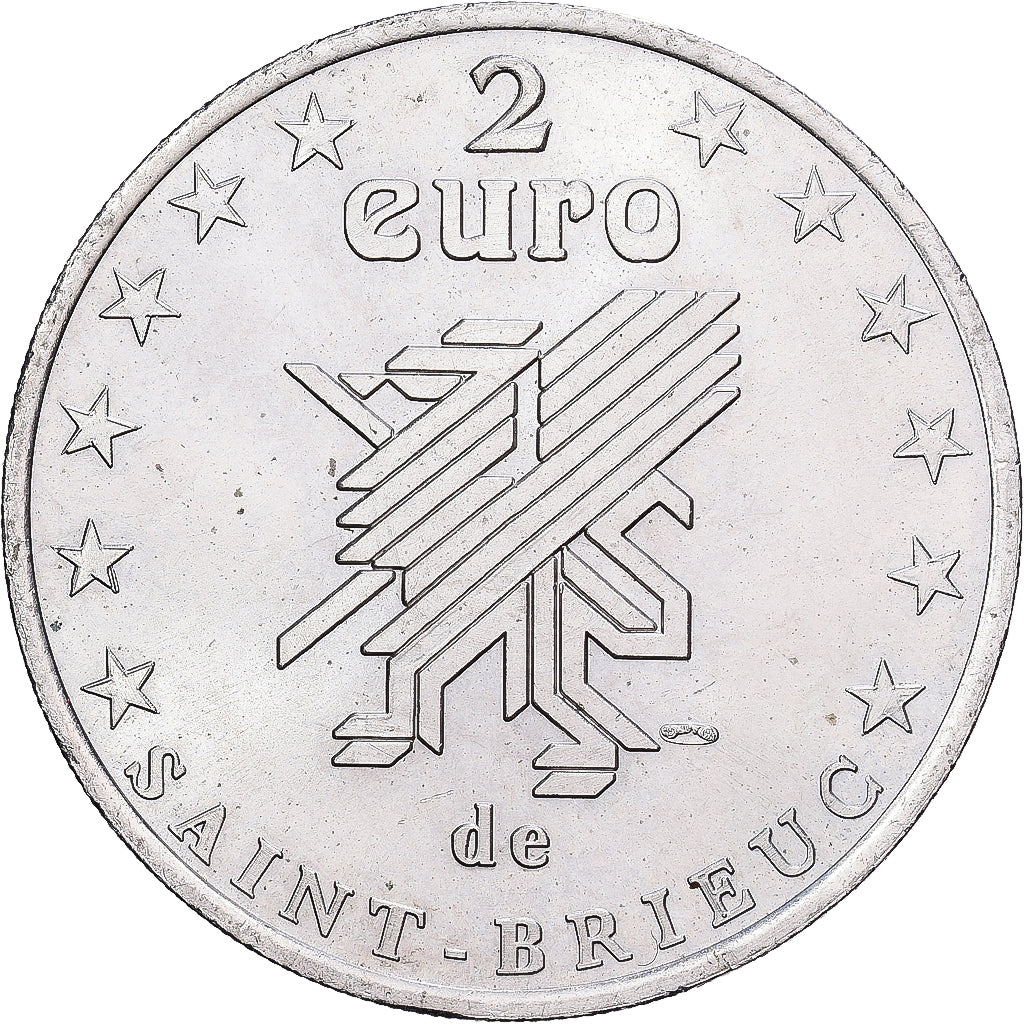 Francja, Token, Euro des Villes, 2 Euro Saint-Brieuc, 1997, Miedź-Nikiel