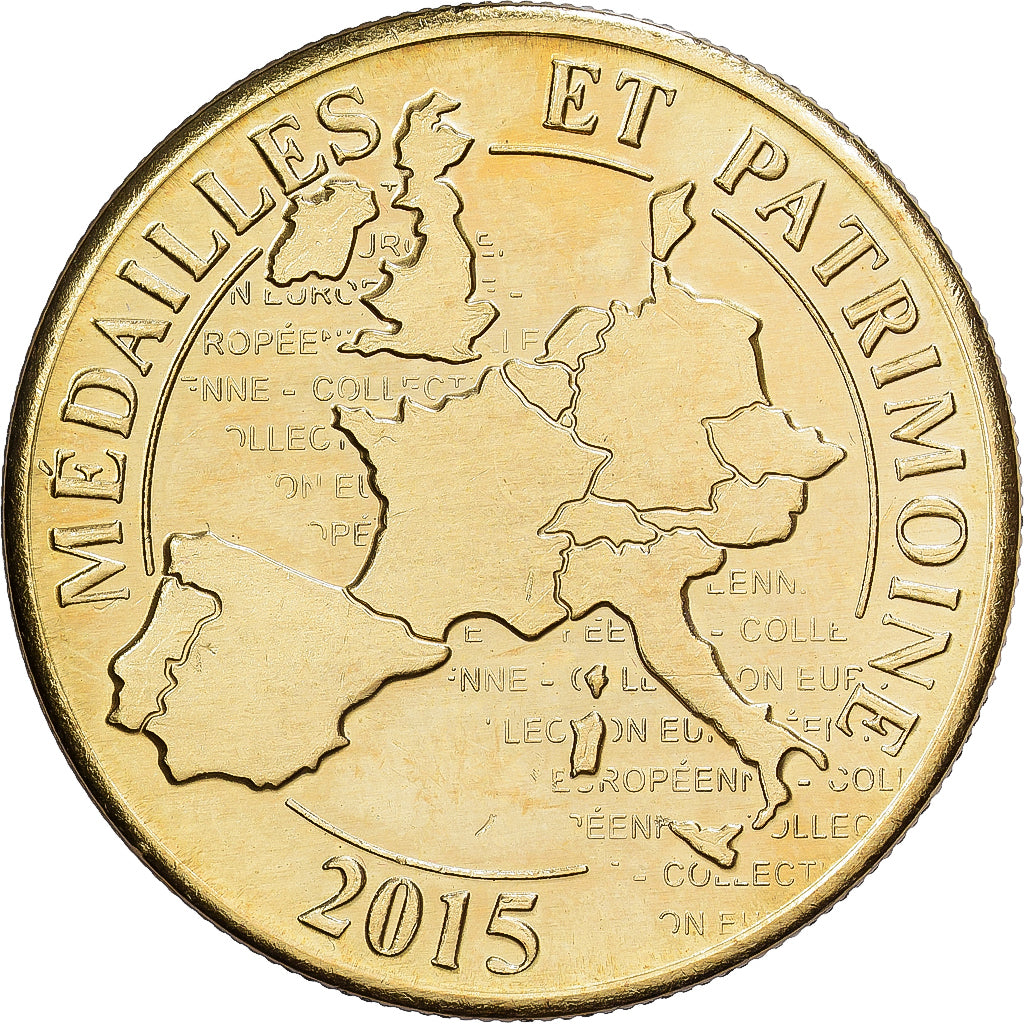 França, Token, La Frégate Hermione, Brest, 2015, Cuproníquel Alumínio