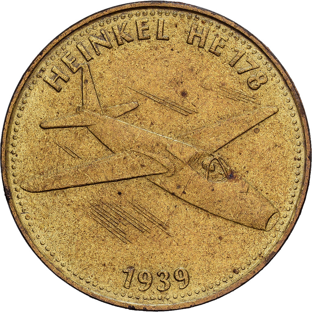 France, Token, Collection Shell, Heinkel HE 178, Bronze-Aluminium, AU(50-53)