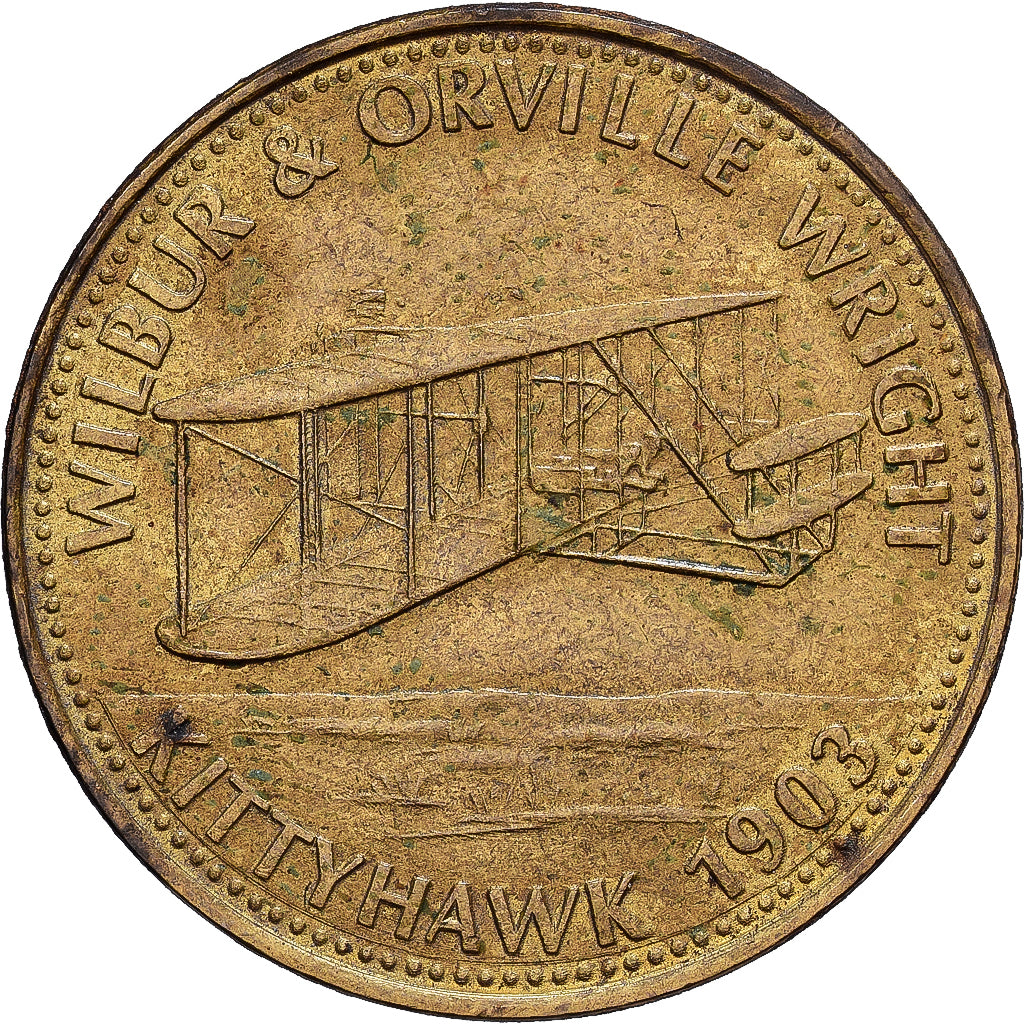 France, Token, Collection Shell, Wilbur and Orville Wright, Bronze-Aluminium