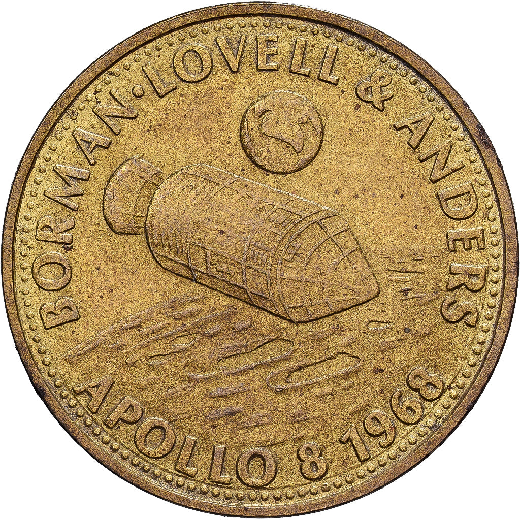 França, Token, Apollo 8, Borman, Lovell, Anders, Bronze-Alumínio, AU(50-53)