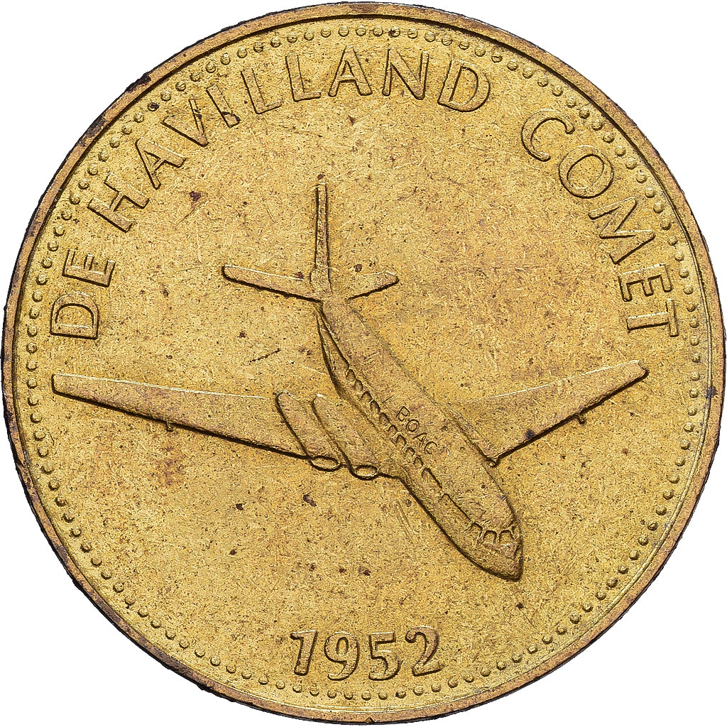 France, Token, Collection Shell, De Havilland Comet, Bronze-Aluminium, AU(50-53)