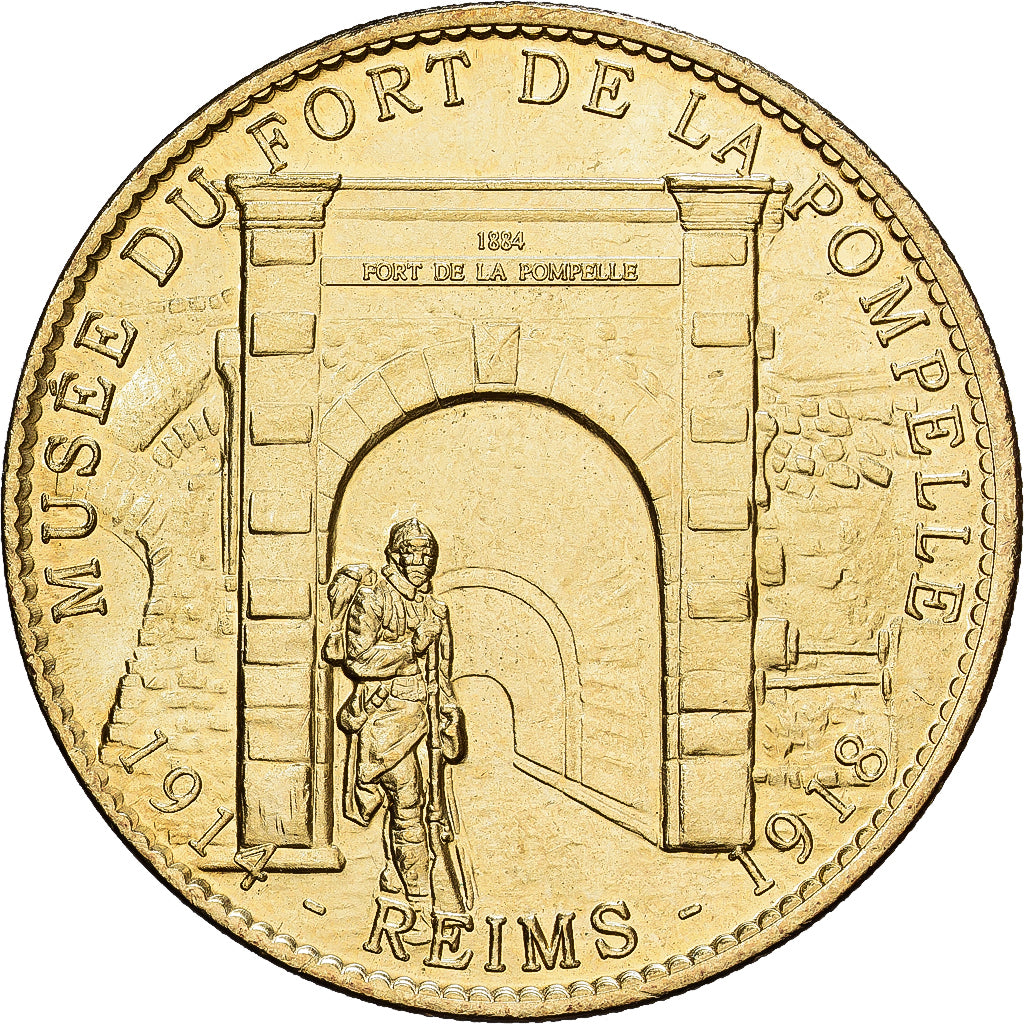 Francia, zeton, Reims - Musée du Fort de la Pompelle, Aluminio y cuproníquel