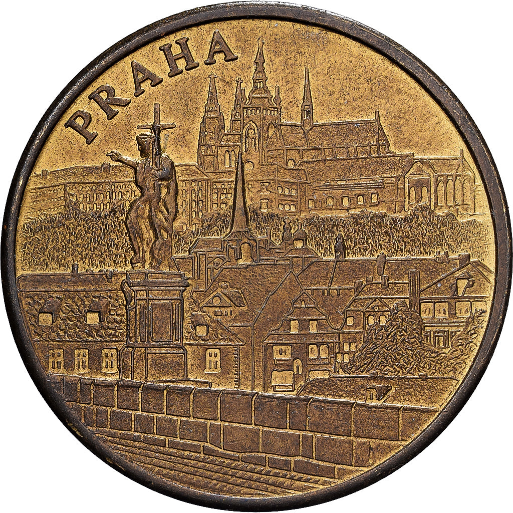 Czechy, Token, Prague, Pont Charles, Miedzionikiel Aluminium, EF(40-45)