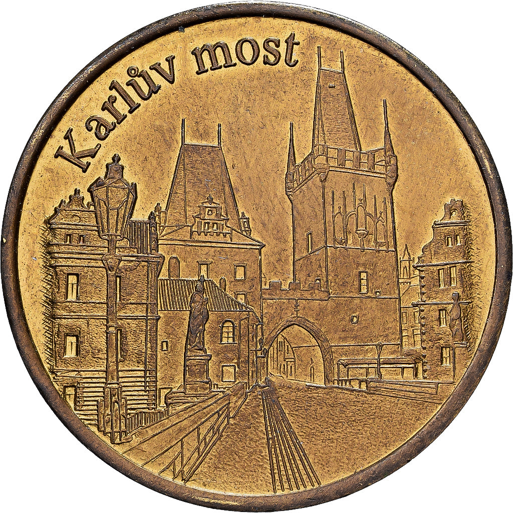 Czechy, Token, Prague, Pont Charles, Miedzionikiel Aluminium, EF(40-45)