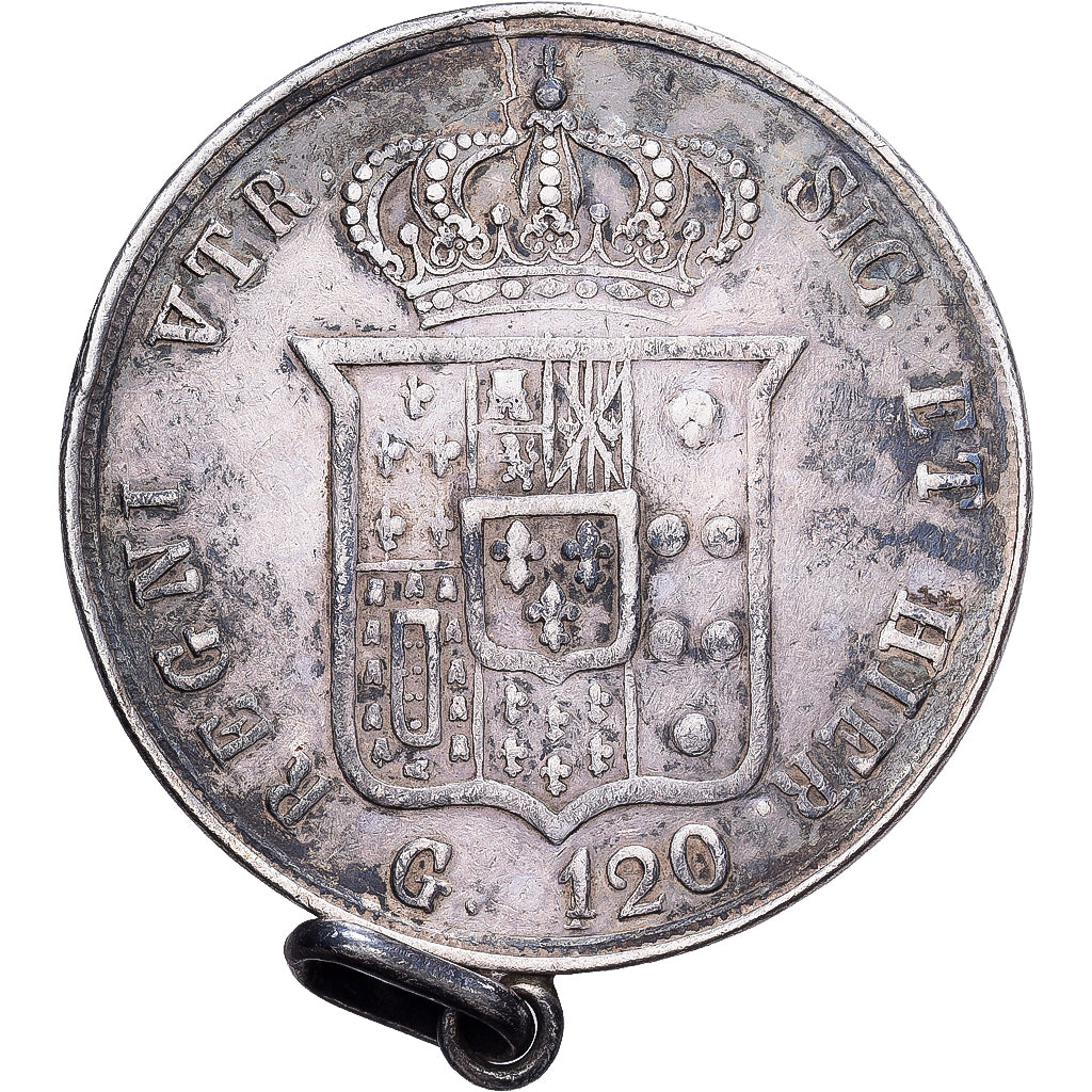 Kingdom of the Two Sicilies, NAPLES, Ferdinando II, 120 Grana, 1855, Naples