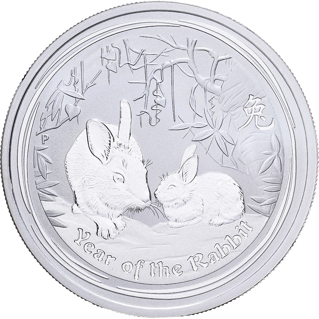 Australie, 50 Cents, Année du lapin, 2011, 1/2 Once, Argent, FDC