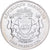 Gabón, 1000 Francs, African Springbox, 2018, 1 Oz, Plata, FDC