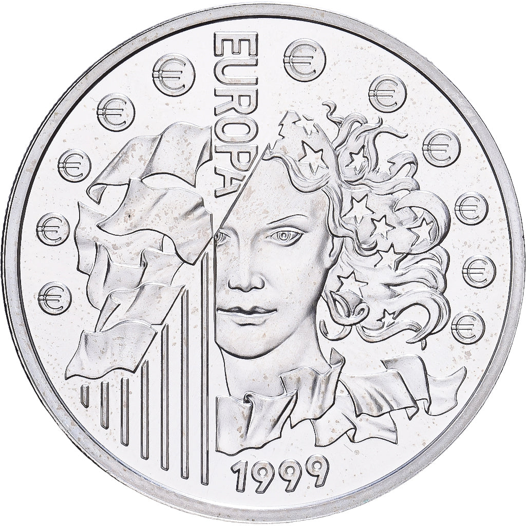 France, 6.55957 Francs, Europa, 1999, Paris, Silver, MS(64)