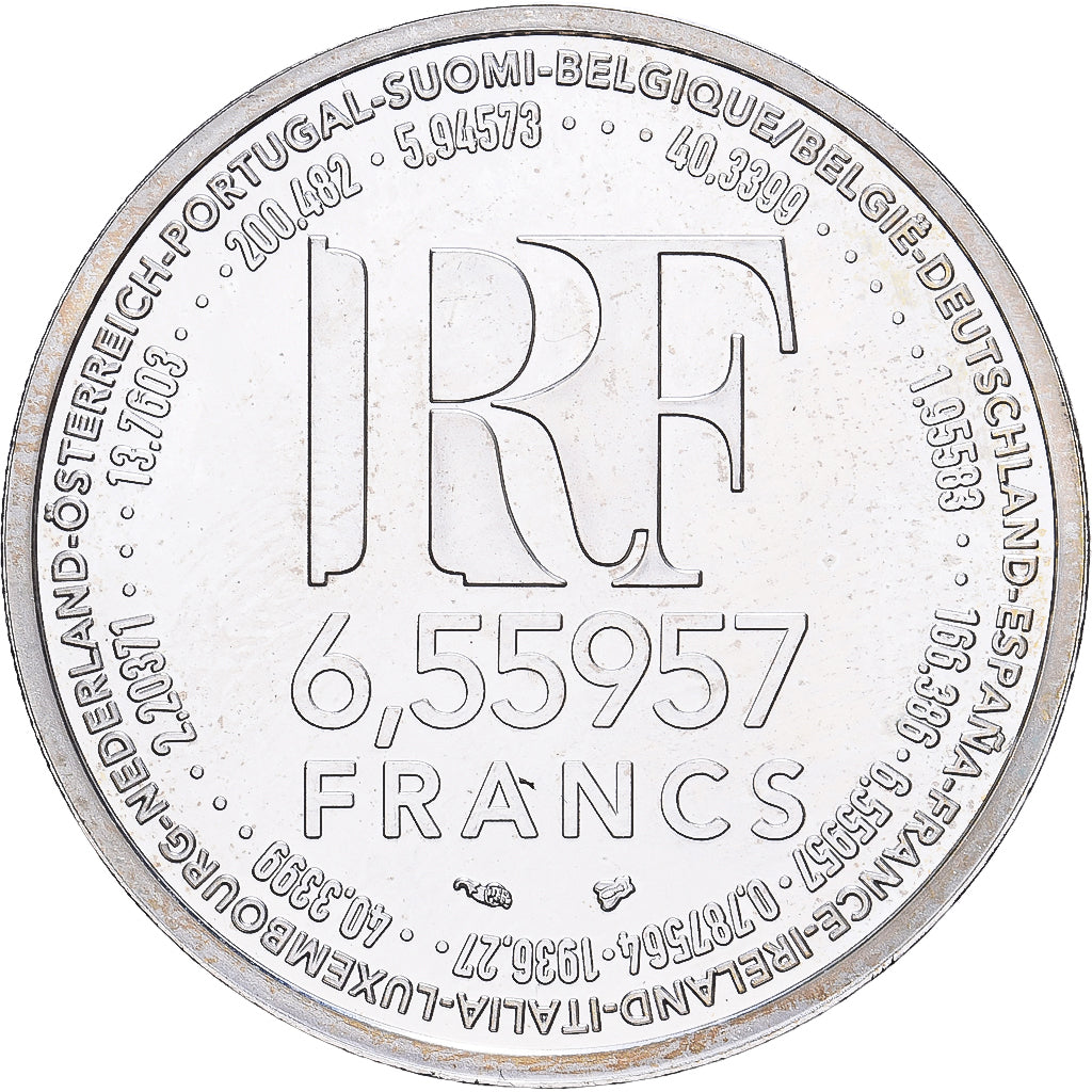 France, 6.55957 Francs, Europa, 1999, Paris, Silver, MS(64)