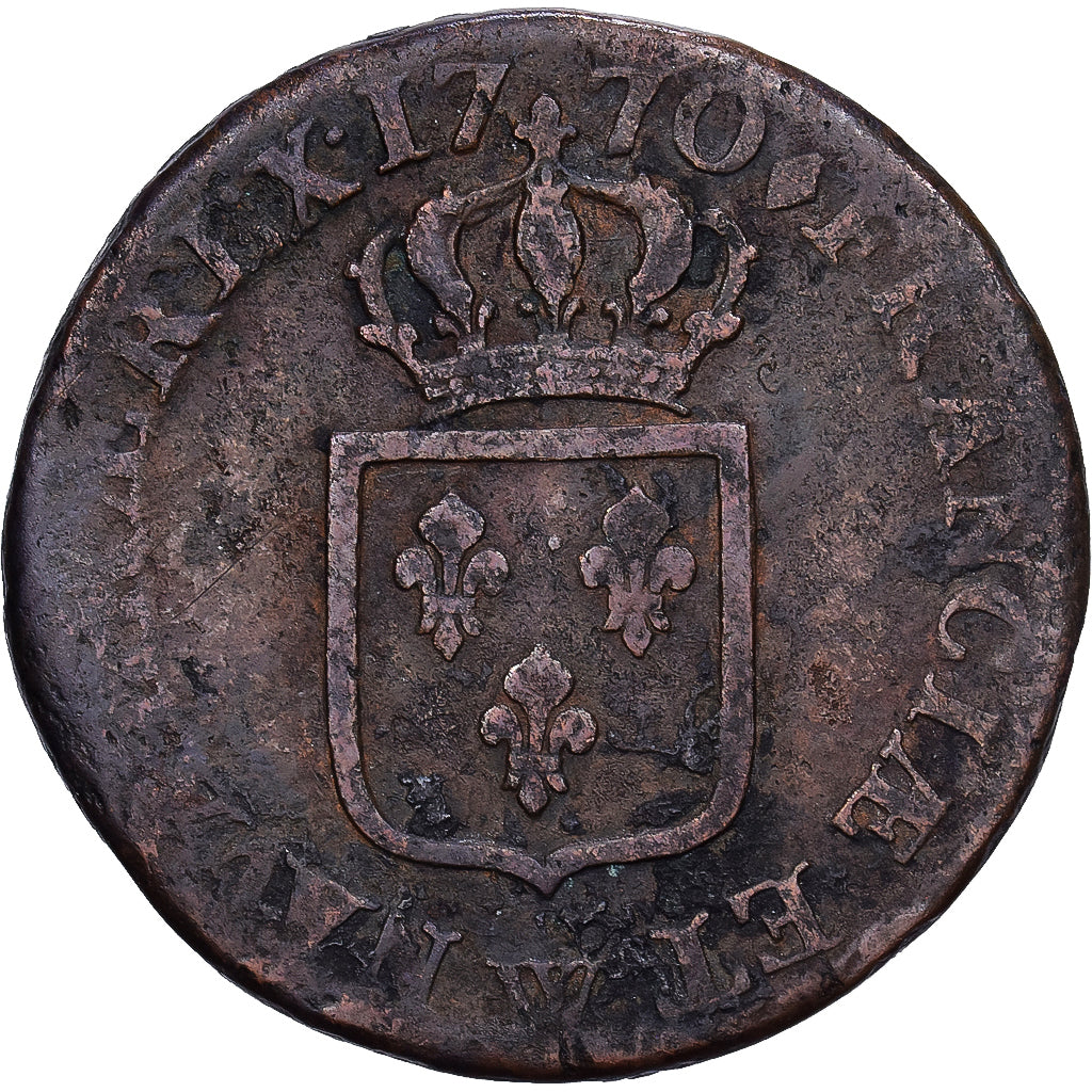 Frankrijk, Louis XV, Sol à la vieille tête, 1770, Lille, Koper, FR