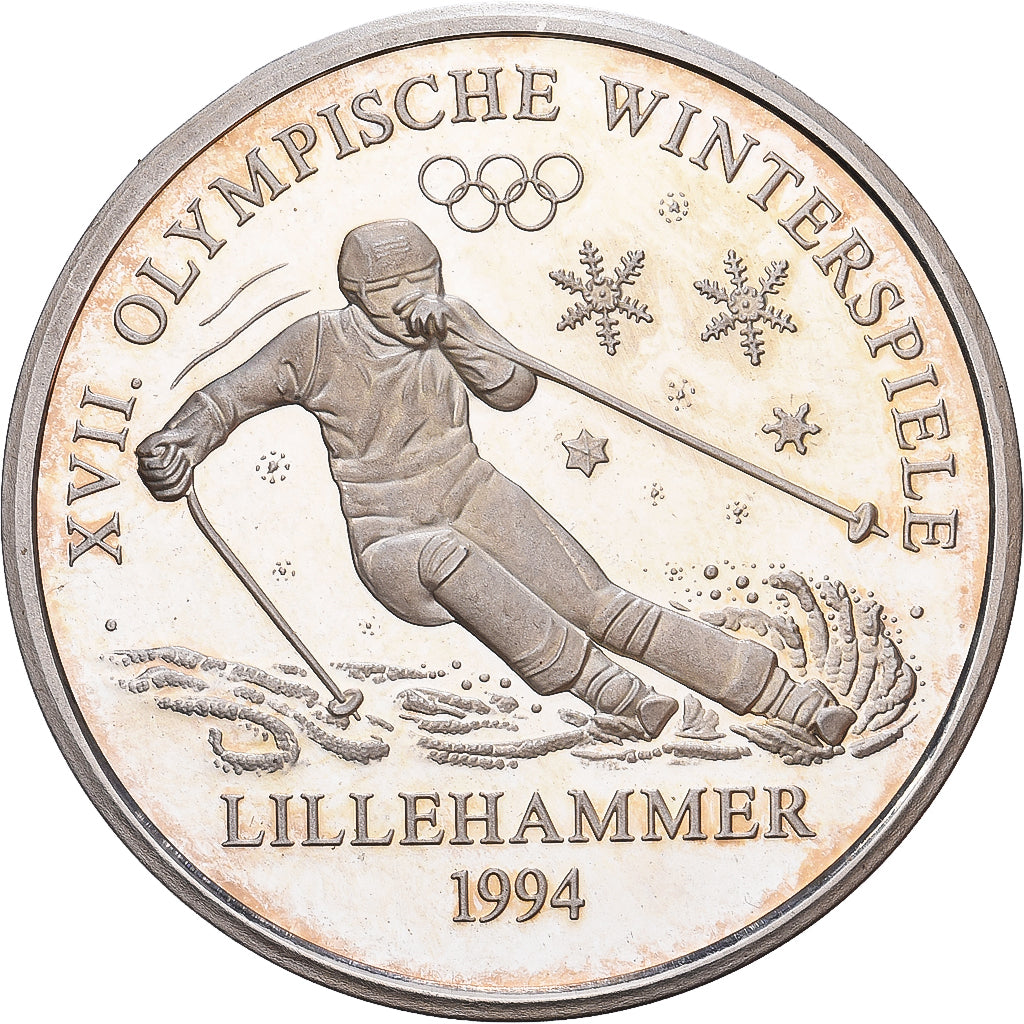 France, Médaille, Jeux Olympiques d'Hiver de Lillehammer, 1994, SPL+, Argent