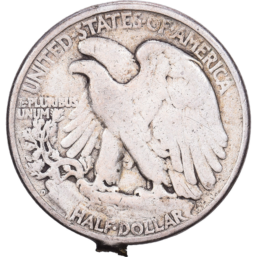 United States, Walking Liberty Half Dollar, 1945, Denver, Silver, VF(20-25)