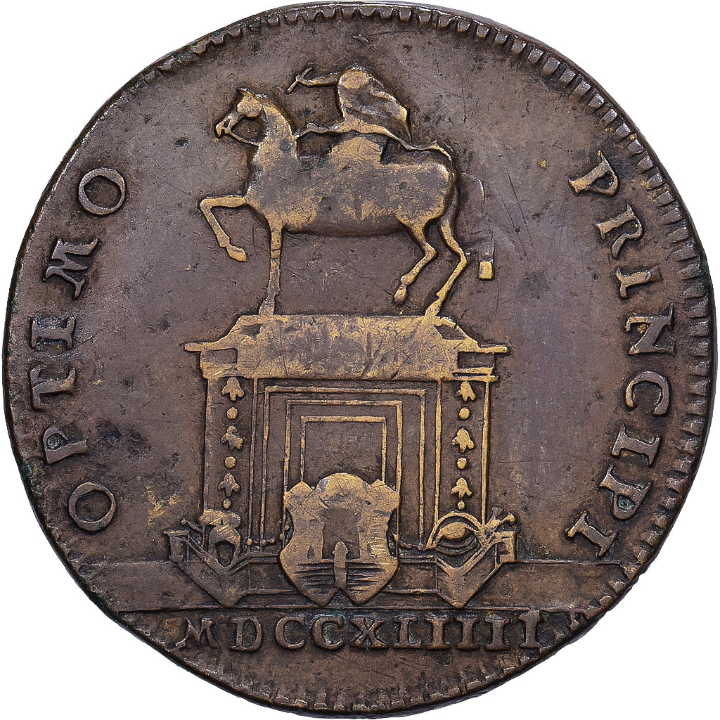 Francia, ficha, Louis XV, Optimo Principi, 1744, Ottone, MB+