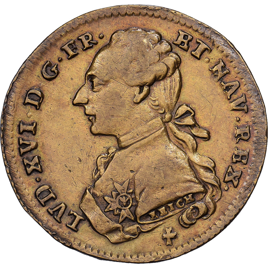 France, Token, Louis XVI, Optimo Principi, 1744, Brass, EF(40-45)