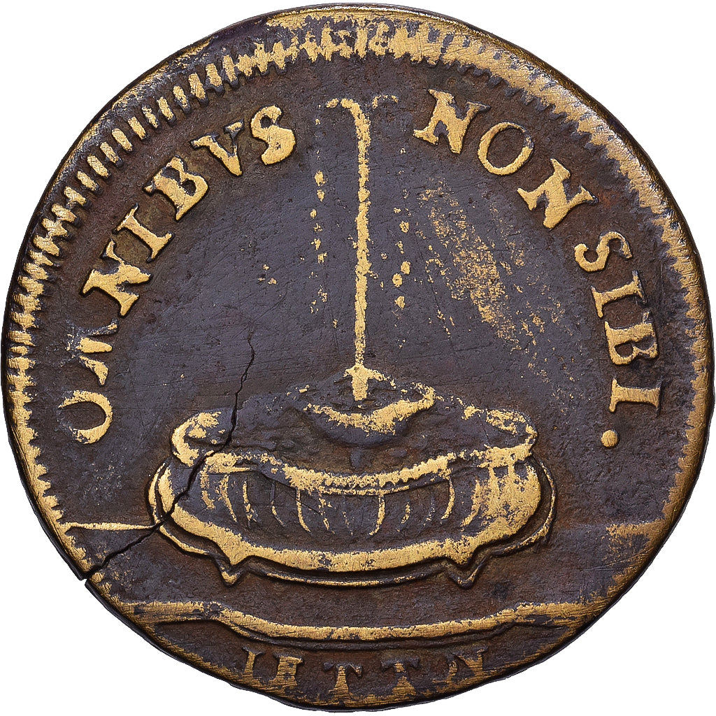France, Token, Louis XVI, OMNIBUS NON SIBI, Brass, VF(20-25)