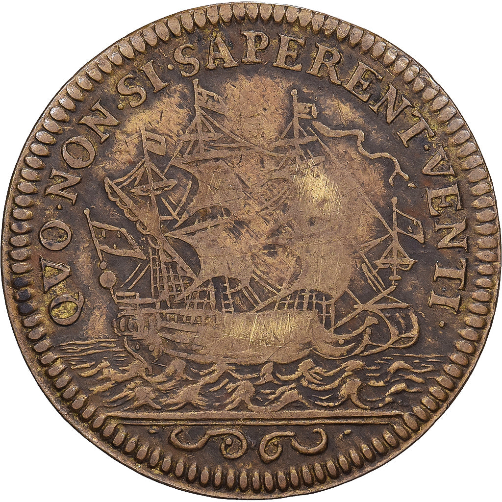 France, Token, Louis XIV Le Grand, Brass, F(12-15)