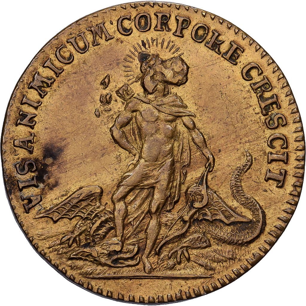 Germany, Token, Louis XV et Apollon, Nuremberg, Brass, AU(50-53)
