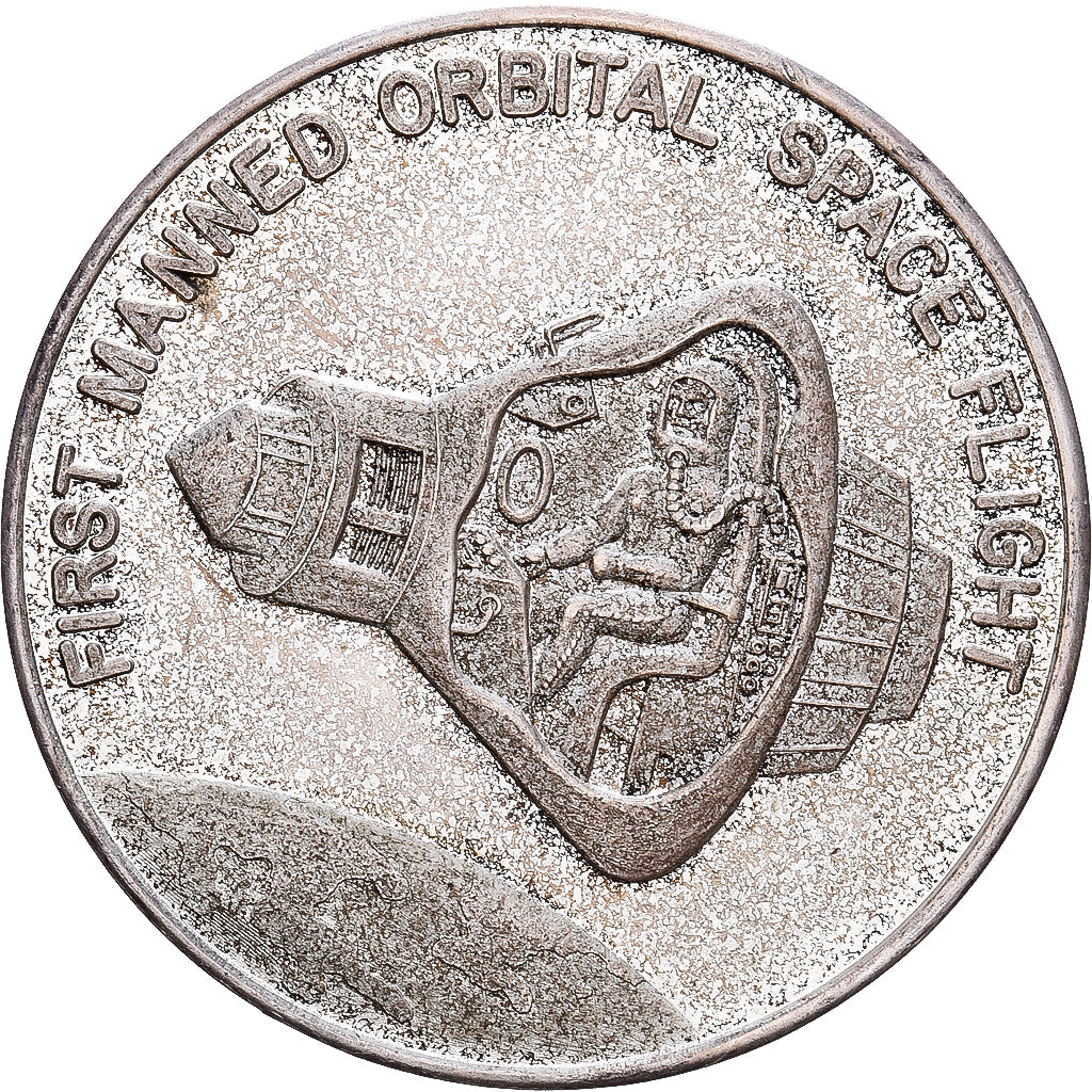 United States, Token, First Mannes Orbital Space Flight, 1961, Silver, AU(55-58)