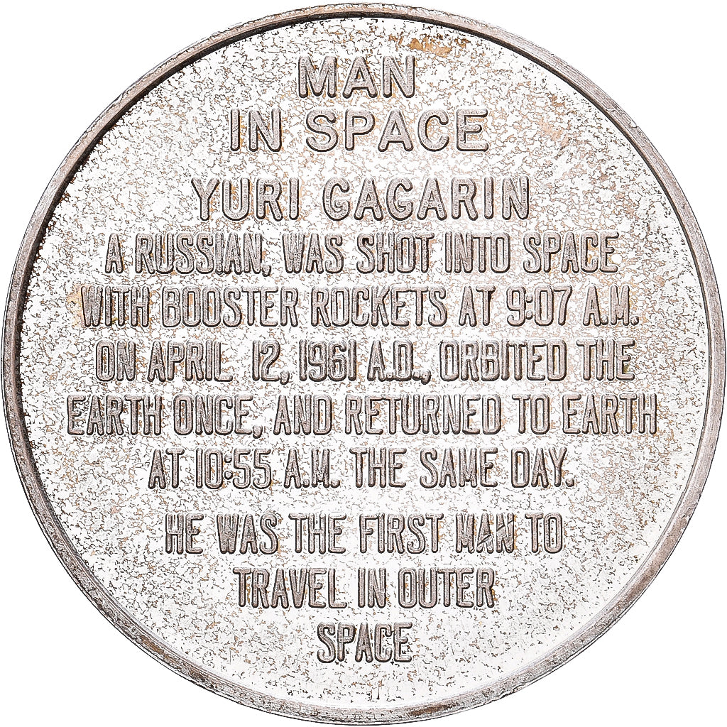 United States, Token, First Mannes Orbital Space Flight, 1961, Silver, AU(55-58)