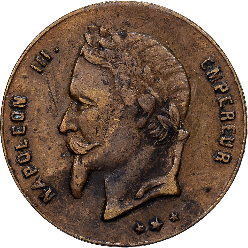 France, Token, Napoléon Ier, Napoléon III, Empereurs, Brass, VF(30-35)