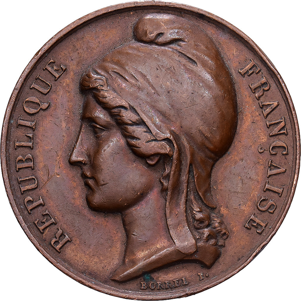 Francia, medaglia, Gouvernement Provisoire, 1848, Rame, Borrel, BB+