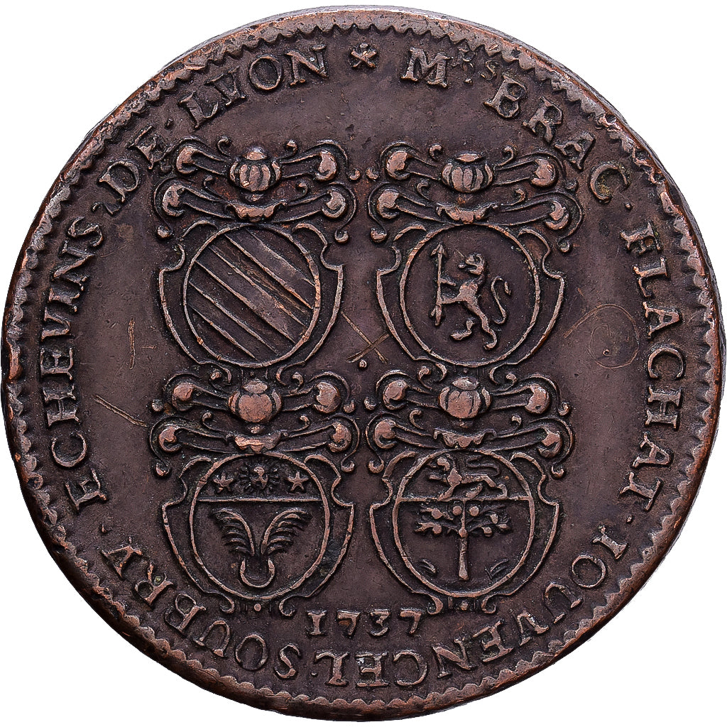 Francia, ficha, Lyon, Camille Perrichon, quatrième prévôté, 1737, Rame, BB+