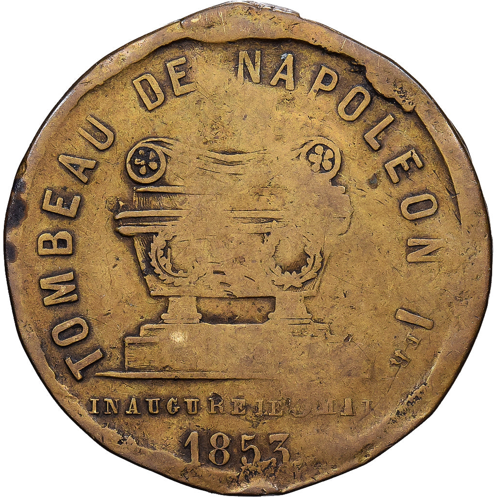 France, Medal, Inauguration du Tombeau de Napoléon Ier, 1853, Brass, Trotin