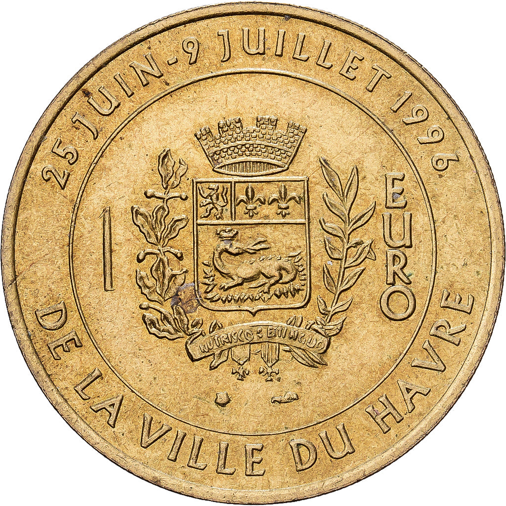 France, Euro du Havre, 1996, Monnaie de Paris, Brass, EF(40-45)