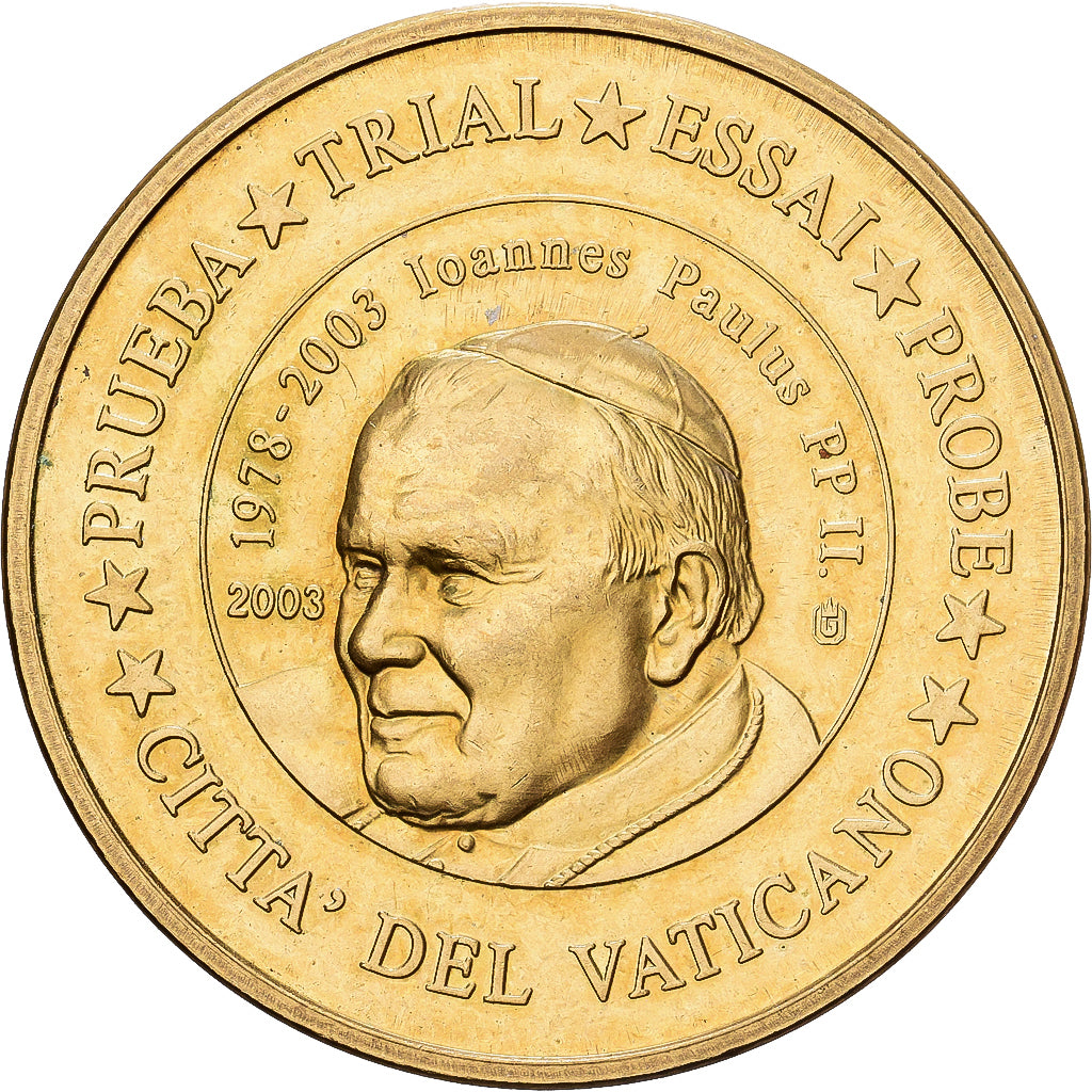 Vatikanstadt, Medaille, 50 C, Essai-Trial Jean Paul II, 2003, Copper-Nickel