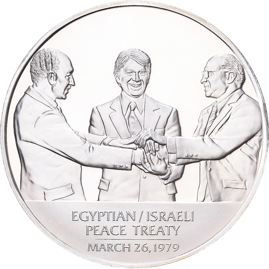 Egypt, Medal, Egyptian/Israeli Peace Treaty, 1979, Silver, MS(63)