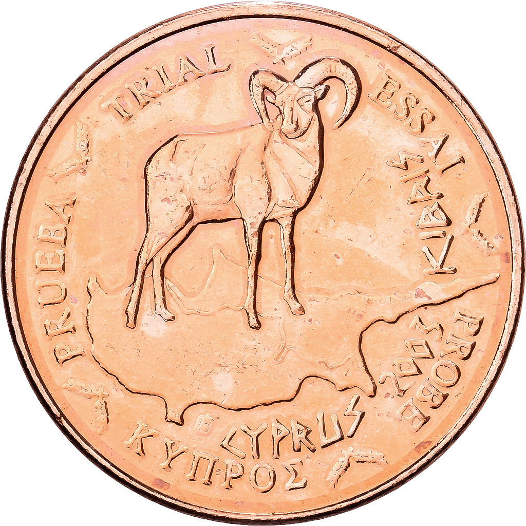 Cyprus, 2 Euro Cent, Exonumia, 2003, Copper Plated Steel, MS(63)