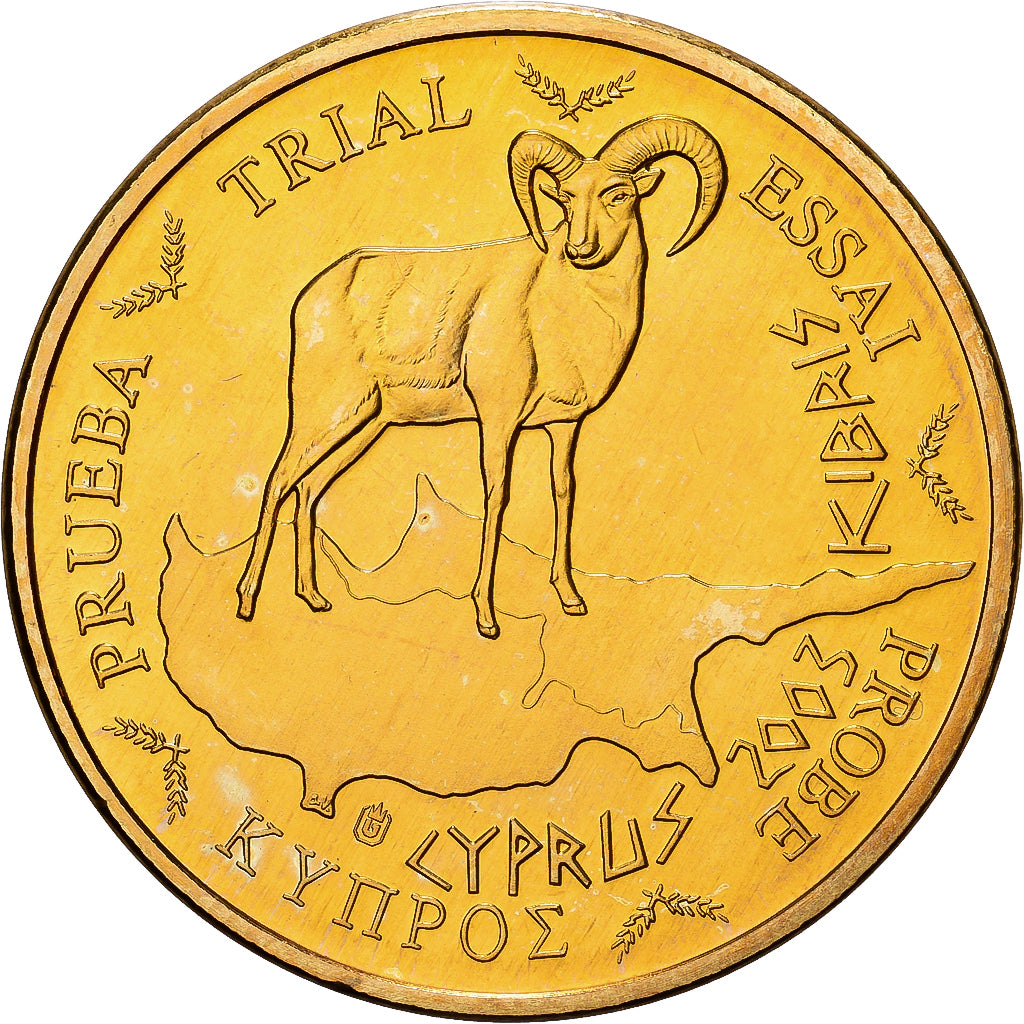 Cyprus, 20 Euro Cent, Essai-Trial, 2003, Brass, MS(64)