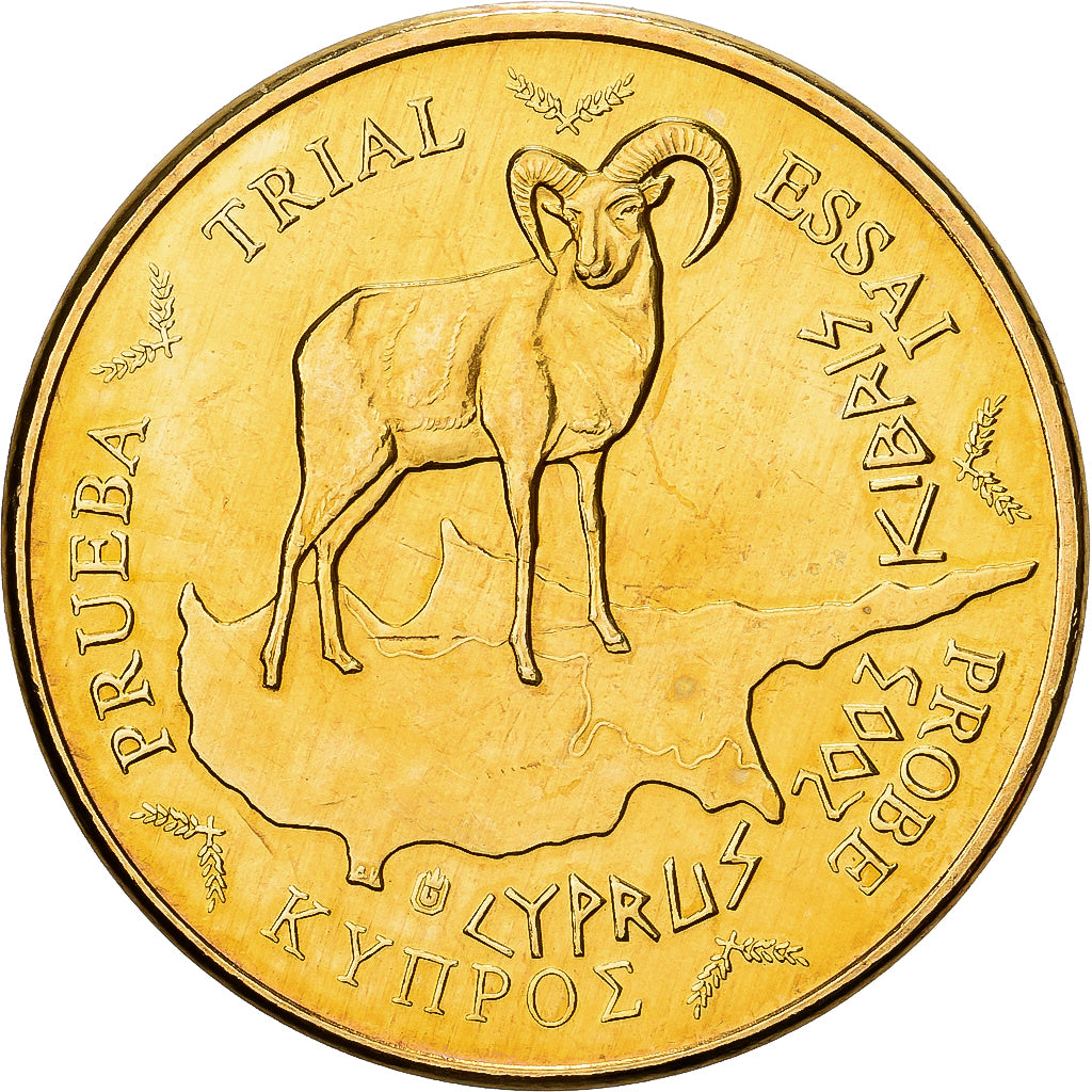 Cyprus, 10 Euro Cent, Essai-Trial, 2003, Brass, MS(64)