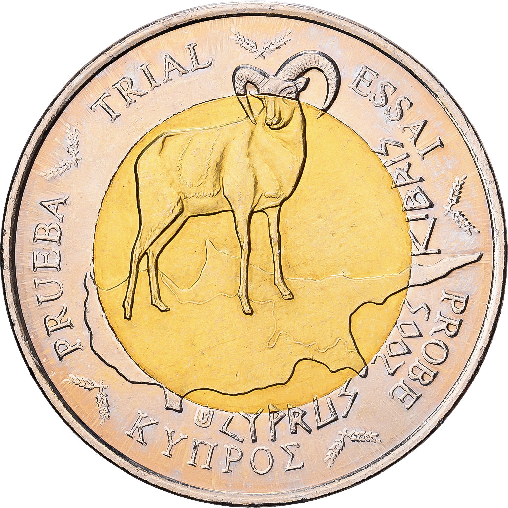 Cipro, 2 Euro, Essai-Trial, 2003, Bi-metallico, SPL