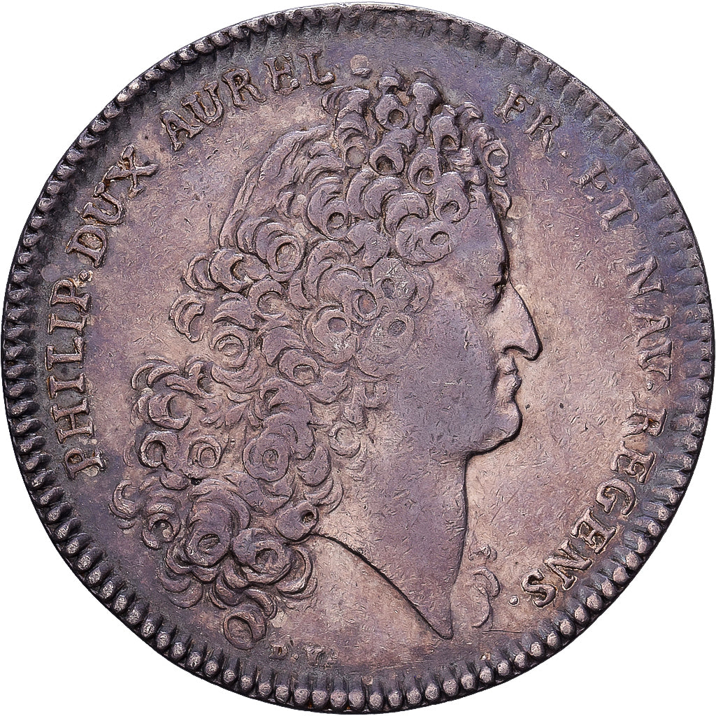 France, Jeton, Louis XV, Régence de Philippe d'Orléans, Argent, TTB+