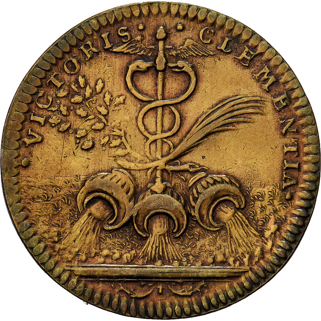 Francia, zeton, Louis XIV, Prise de Condé, Latón, MBC+, Feuardent:7385 var
