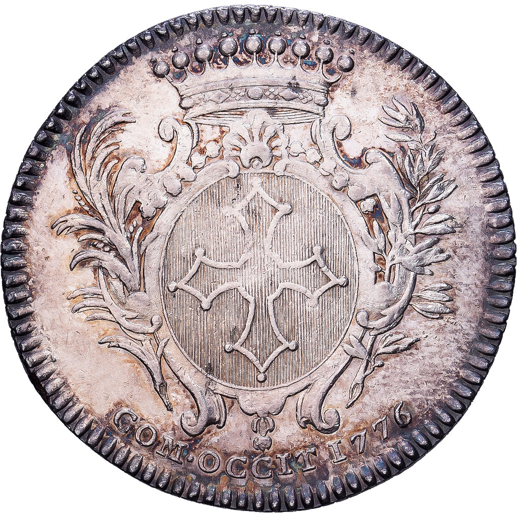 France, Token, Louis XVI, Etats du Languedoc, 1776, Silver, AU(55-58)