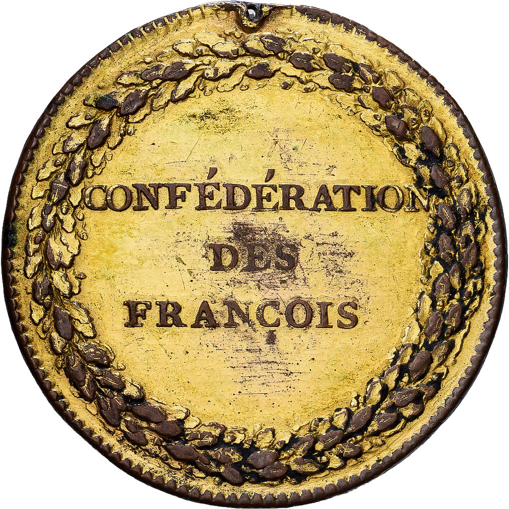 France, Medal, Constitution, Confédération des François, Paris, 1790, Copper