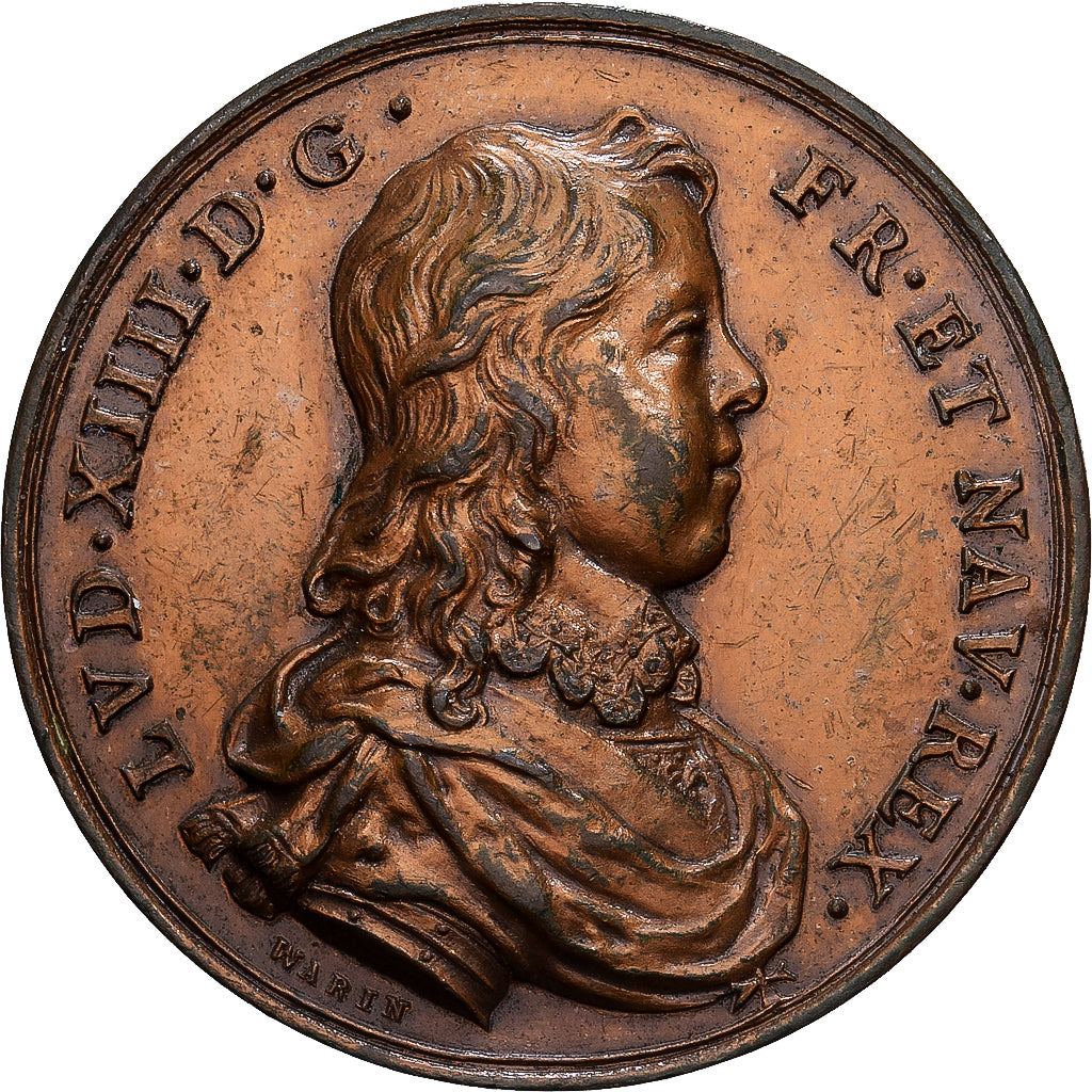 França, medalha, Louis XIV et Anne d'Autriche, Bronze, Warin, Nova cunhagem
