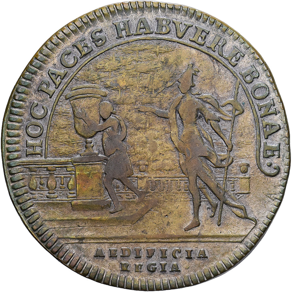France, Token, Louis XIV, Comptabilité des Bâtiments du roi, Silvered Brass