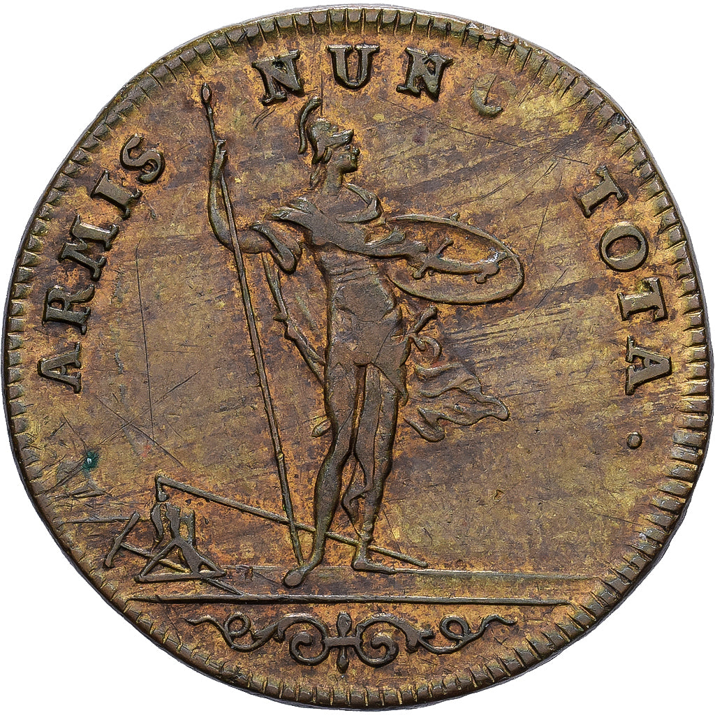 Germany, Token, Louis XIV, Armis Nunc Tota, Nuremberg, Brass, EF(40-45)