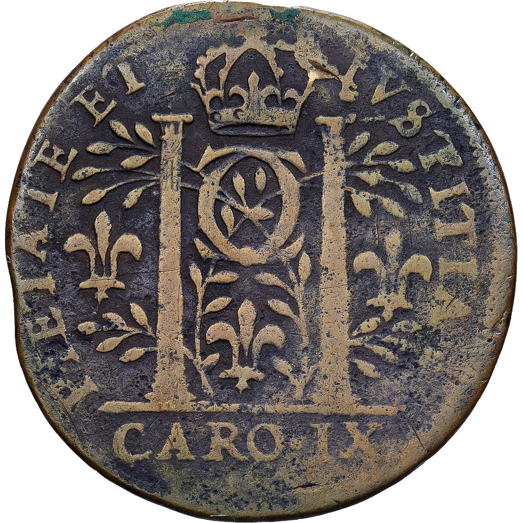 France, Jeton, Charles IX, Laiton, B+, Feuardent:11706