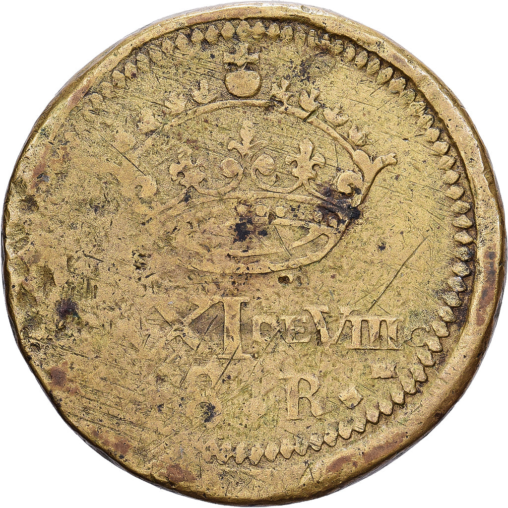 Spain, Poids monétaire, 8 Réaux, 17th-18th centuries, Brass, F(12-15)