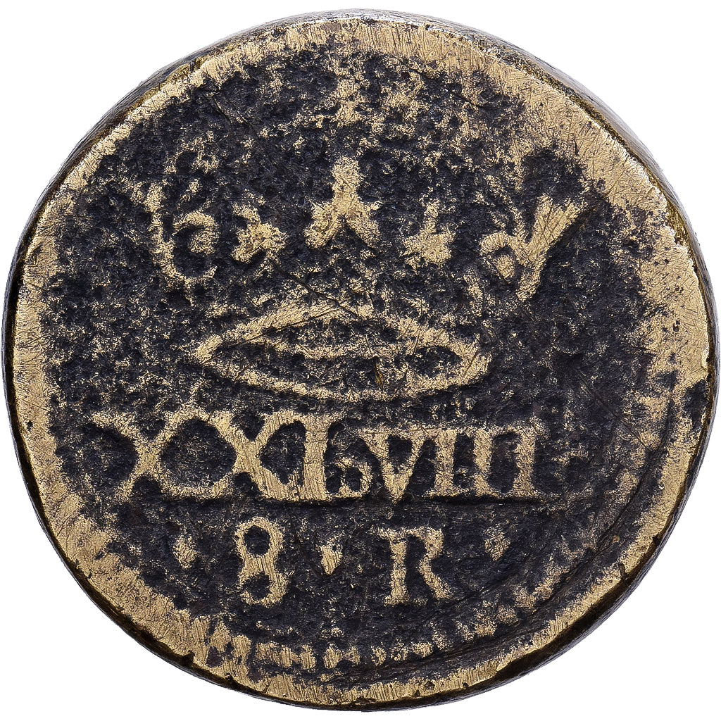 Spain, Poids monétaire, 8 Réaux, 17th-18th centuries, Brass, F(12-15)