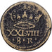 Spain, Poids monétaire, 8 Réaux, 17th-18th centuries, Brass, F(12-15)